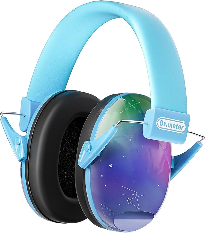 Dr.meter Kids Ear Protection for Monster Jam, 27.4dB Noise Cancelling Headphones for Kids Adults, Adjustable Ear Muffs for Noise Reduction for Austim, Fireworks, Concerts and Sports Events