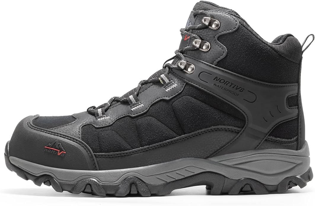 NORTIV 8 Waterproof Steel Toe Boots for Men Slip Resistant Safety Industrial Boots Paladin-Steel