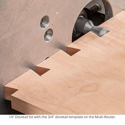 Solid Carbide 14° Dovetail Router Bit, 1/2SH, 1/2" Dia, 1/2" CL, 2-Flute, Up-Cut Spiral Geometry for Chatter-Free, Superior Quality Woodworking Joinery, USA Made - US525014SDU