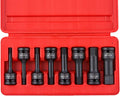 NEIKO 01137B 1/2-Inch-Drive Allen Socket Set, 3-Inch Length, 1/2-Inch Impact Hex-Bit Socket Set, SAE Hex Driver 1/4" to 3/4", CrMo Steel, Impact-Grade, 8-Piece Set