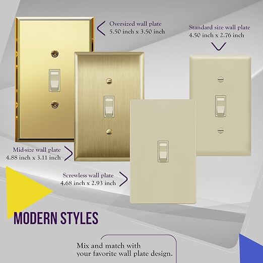 ENERLITES 4-Way Toggle Light Switch, Four Way, Side Wiring, Copper Wire Only, Grounding Screw, Residential Grade, 15A 125VAC 60Hz,UL Listed, 84150-I, Ivory