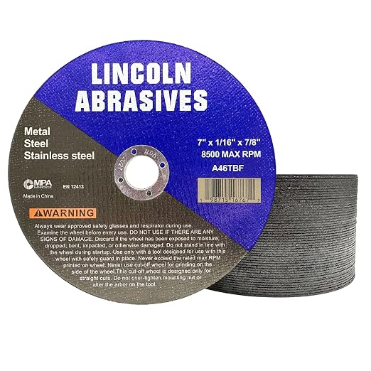 50-Pack 7" x 1/16" x 7/8" Cut-Off Wheels Metal & Stainless Steel