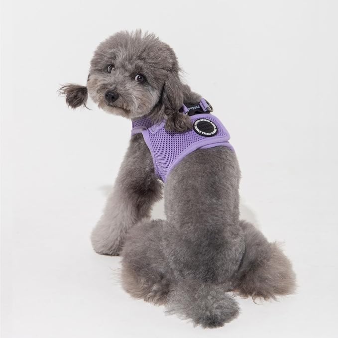 Puppia Soft Vest Dog Harness Step-in Padded Mesh No Choke No Pull Comfortable Walking Running Training for Small Medium Large Dogs, Violet, Medium