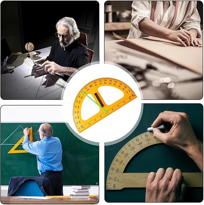 Large Teaching Protractor - Large Classroom Protractor | Digital Design Math Teaching Protractor | Oversized Teaching Compass Protractor | Erase Board Teaching Protractor for Engineer Dry Erase Board