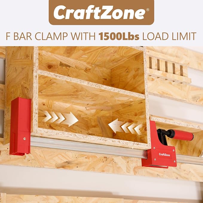 2-Pack 36" Parallel Clamps Bar Clamps for Woodworking F Bar Clamp with 1500 lbs Load Limit 3-7/8" Throat Depth High-Precision Carbon Steel Wood Clamps for Woodworking Metal Working