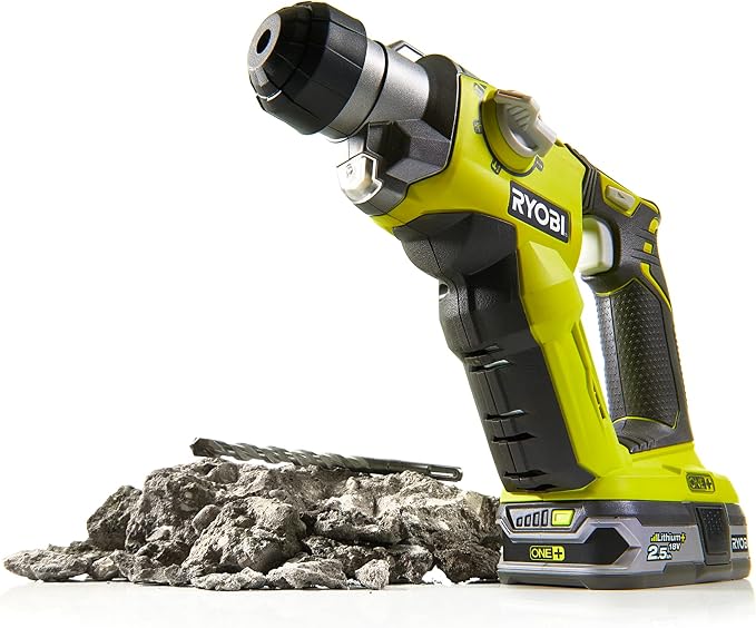 Ryobi R18SDS-0 ONE+ SDS Plus Cordless Rotary Hammer Drill (Body Only) - Hyper Green