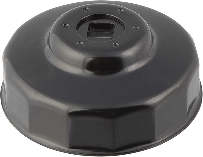 Steelman Low Profile Oil Filter Cap Wrench Socket 74mm x 14 Flute, 3/8-inch Drive, Heavy Duty Chrome Vanadium Steel