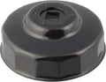 Steelman Low Profile Oil Filter Cap Wrench Socket 74mm x 14 Flute, 3/8-inch Drive, Heavy Duty Chrome Vanadium Steel