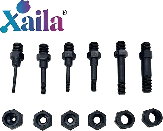 Xaila 3/8" Rivet Nut Drill Adapter Kit - M3 to M10 & 10-24 to 3/8-16, CNC Machined Power Tool Attachment Converts Your Drill into a Rivet Nut Setter, Replacement for Astro ADN38 XL Style Tools