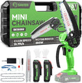 Saker Mini Chainsaw|6 Inch Chainsaw[2026 Upgraded]|Mini Cordless Electric Chain Saw|Small Handheld Portable Chainsaw Battery Powered Chain Saw for Tree Trimmer and Garden,Valentine's Day Gifts for Men