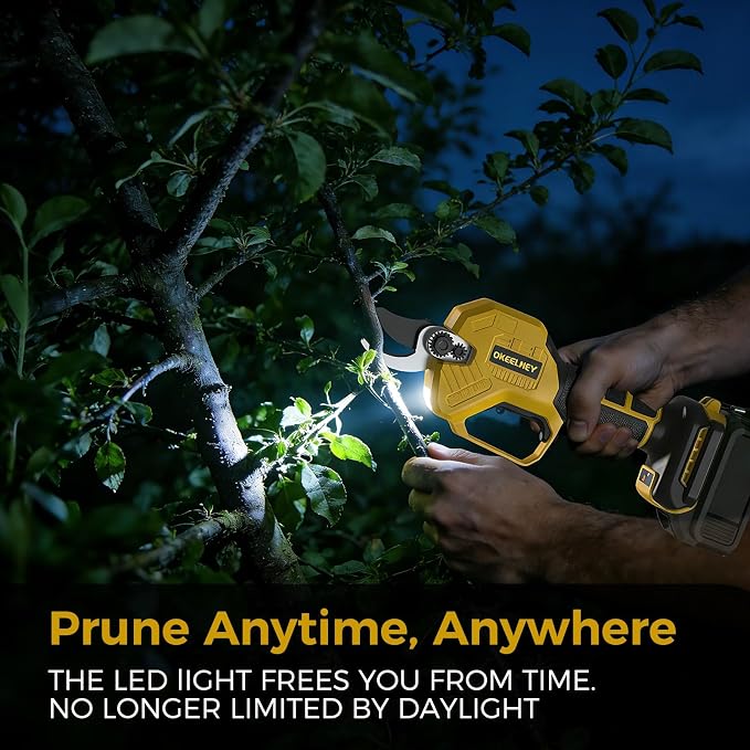 Electric Pruning Shears for DeWalt 20V Max Battery, Brushless Cordless Branch Cutter Pruner with 1.4 inch Cut Capacity for Tree trimming, Shrubs, Gardening - 1 YEAR WARRANTY