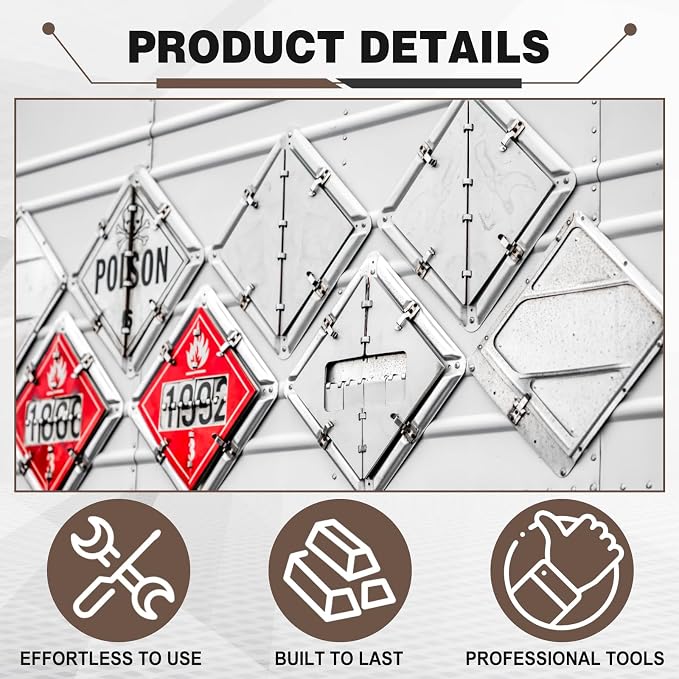 Shimeyao 40 Pack Stainless Steel Placard Spring Clip 1 Inch x 2.5 Inch Stainless Steel Replacement Spring Clip for Placard Holder