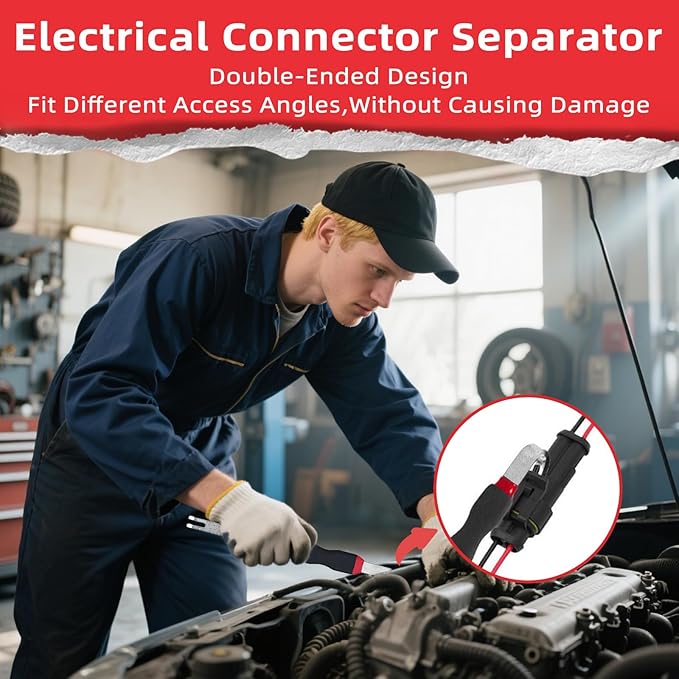 Electrical Disconnect Pliers, 5 pcs Electrical Disconnect Pliers for Cars, Connector Removal Tool for Push Tab Style Plugs