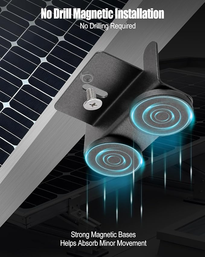 Solar Panel T-Slot Mount Kit, Heavy Duty Steel Bracket for 100W 200W Solar Panels