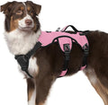 rabbitgoo Escape Proof Dog Harness for Medium, No Pull with Lift Handle | No Escape, Full Soft Padded, Reflective Adjustable Vest, Leash Clip for Walking Hiking Training, Pink, Medium
