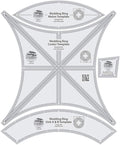 Creative Grids Double Wedding Ring templates Quilt Ruler – CGRDWR – Made in USA, 11in x 11in, Non-Slip Grip Acrylic Quilting, Sewing, Crafting, Patchwork Ruler & Template
