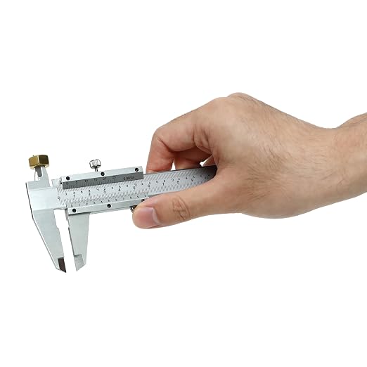 HFS(R) 0-6inch/0-150mm Vernier Caliper Imperial & Metric Measuring Tool, Carbon Steel Manual Non Digital Caliper, +/-0.001in/0.02mm Accuracy