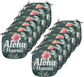 Lunarable Hawaiian Chair Cushion Pads Set 12, Monstera Leaf Exotic Flourish Greenery Watercolor Effect, Anti-Slip Seat Padding for Kitchen & Patio, 16"x16", Hunter Green Pale Yellow