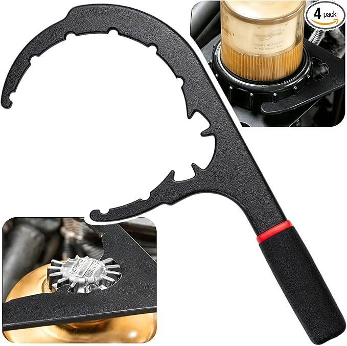 Fuel Filter Wrench Set, 5'' Filter WrenchCompatible with Various Filter Sizes, Includes Water Separator Tools, Ideal as Duramax Fuel Filter Wrench & Davco Filter Wrench for Diesel Mechanic Repairs