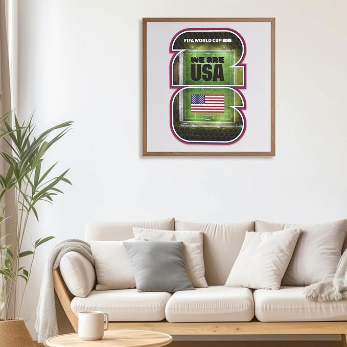 FIFA USA 26 Wooden Puzzle for Adult, 200 Pieces Irregular Shape Puzzle, 5MM Thick, Creative Collectible Gift for Fans, Officially Licensed Product, 9.3 x 12