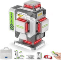 Huepar Pro Laser Level, 16 Lines Self-Leveling 4x360 Red Beam Cross Line Laser Tool, High Accuracy Professional 4D Tiling Floor Laser Level with Rechargeable Li-ion Battery & Hard Carry Case, ZK04CR