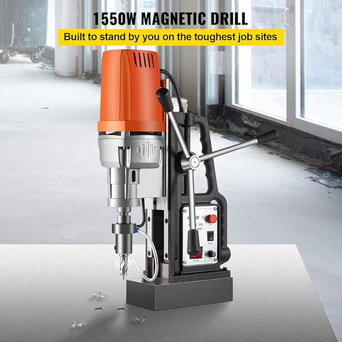 VEVOR 1680W MD50 Magnetic Drill 300 RPM Spindle Speed Electric Magnetic Drilling System with 2 Inch Boring Diameter and 2900 LBS Magnet Force