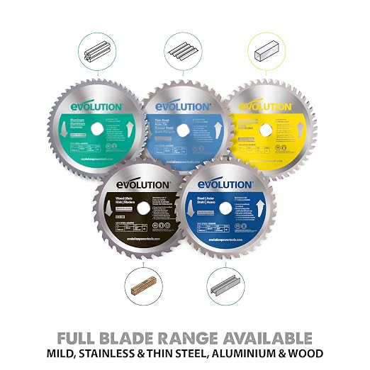 Evolution Power Tools 230BLADEAL Aluminum Cutting Saw Blade, 9-Inch x 80-Tooth
