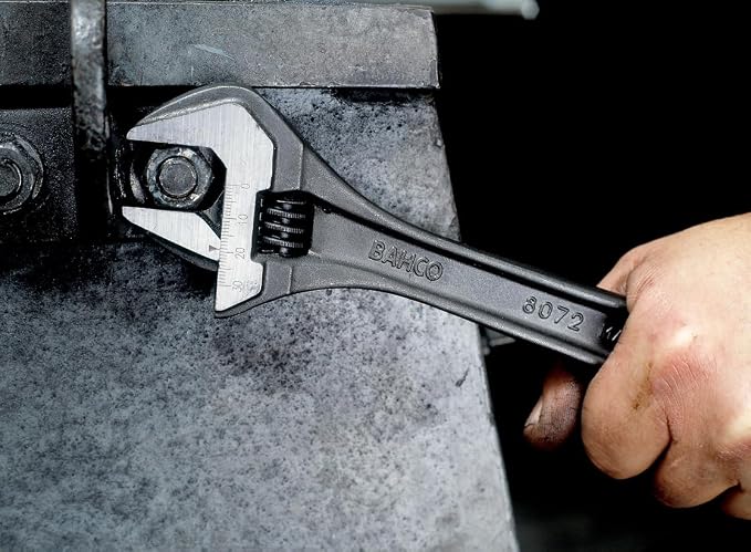 Bahco 8072 R US Adjustable Wrench, 10-Inch, Black
