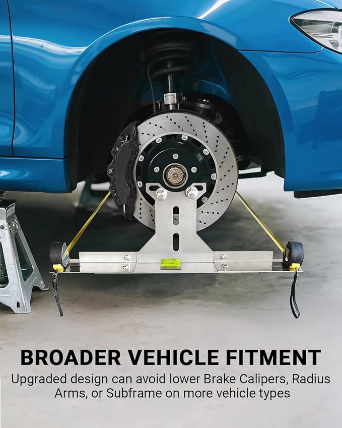 Wheel Alignment Tool for DIY Toe Adjustment, Stainless Steel Toe Alignment Plates Allow One Man Operation, Quick and Easy Way to Check Toe in/Out, Fits Most Cars & Trucks(Patent Design)