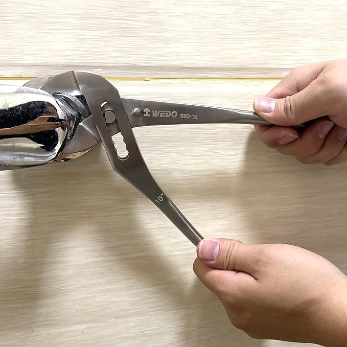 WEDO Groove Joint Pliers 12",Adjustable Water Pump Pliers,Stainless Steel | Tongue and Groove Pliers,Slip Joint Pliers,V-Jaw,Corrosion Resistant,Rust Proof,For Automotive,Home and Plumbing Repairs