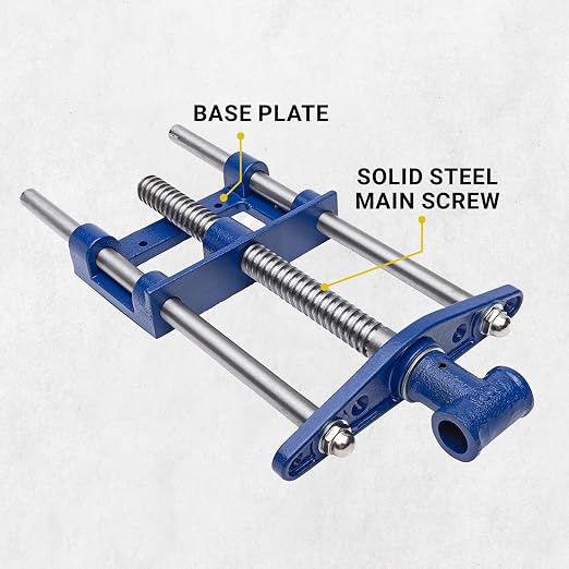 Yost Vises F9WW Front Vise | 9 Inch Woodworking Vise with guide bars | Blue