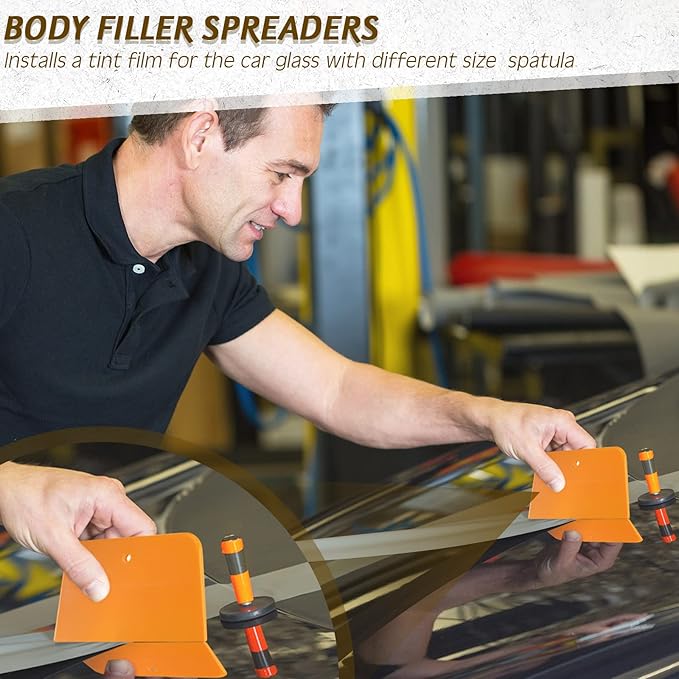 Frienda 120 Pcs Body Filler Spreaders Plastic Tools for Automotive Applying Putties Glazes Caulks and Paint (3.5 x 2.6 x 3.9 in)