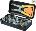 Miter Spring Clamps Classic Kit for Woodworking | Set includes 16 clamps,1 pliers,1 clamp holder for wood trim,crown molding,picture frames. Finish carpentry tools.