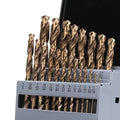 Cobalt Drill Bit Set 21PCS M35 Metal Drill Bit Set for Steel 1/16"-3/8" Drill Bits for Hardened Steel, Stainless Steel, Alloy Steel, high Speed Steel with Index Case