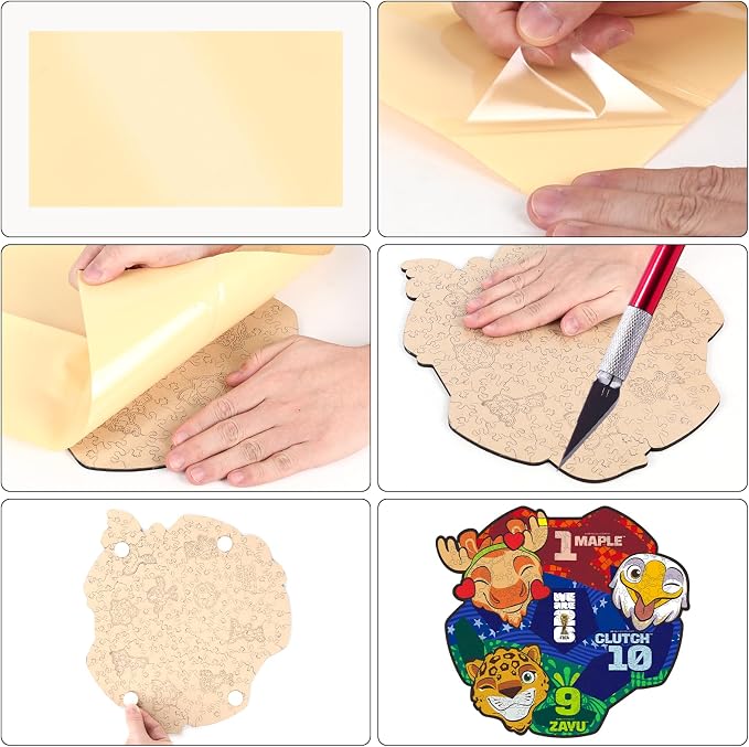 FIFA World Cup 2026 Mascot Wooden Jigsaw Puzzle, 150 Pieces Unique-Shape Collector’s Set (Clutch, Maple & Zayu) Official Merchandise – Fun for Kids & Adults, Ideal Soccer Fan Gift, 11.8 x 10.8 Inch