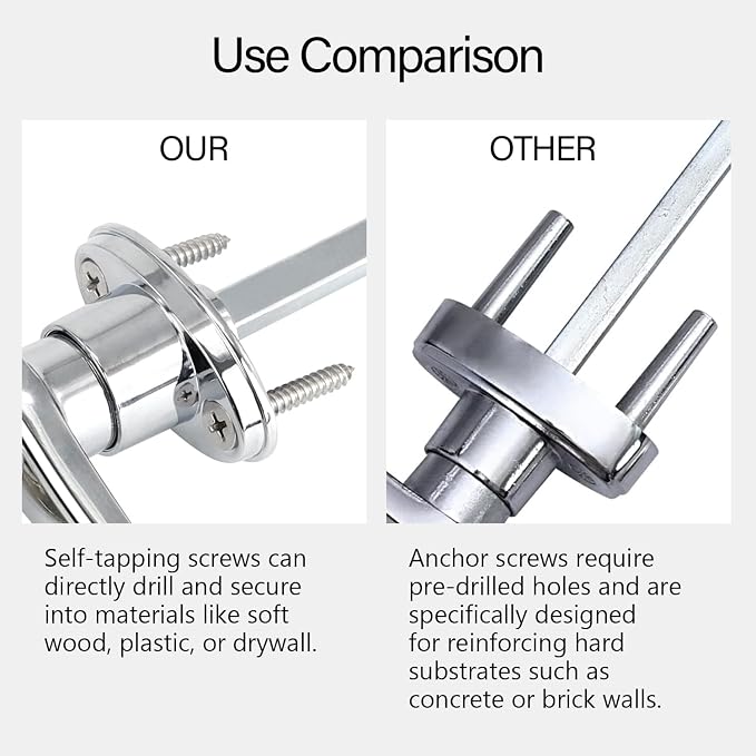Garage Door T-Handle Replacement Lock, Universal Replacement Hardware Garage Locking with 2 Keys, 1 Pack