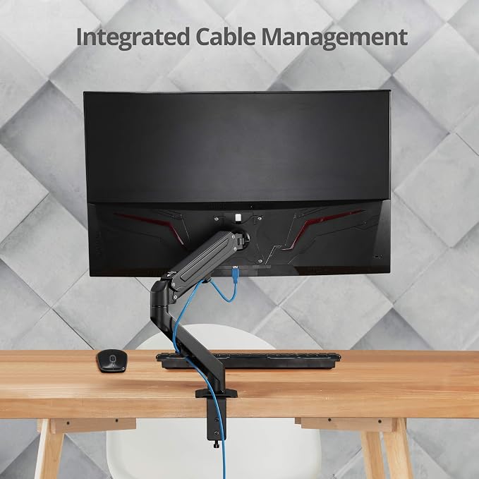 SIIG Single Monitor Gas Spring C-CLAMP Desk Mount - 13 to 27