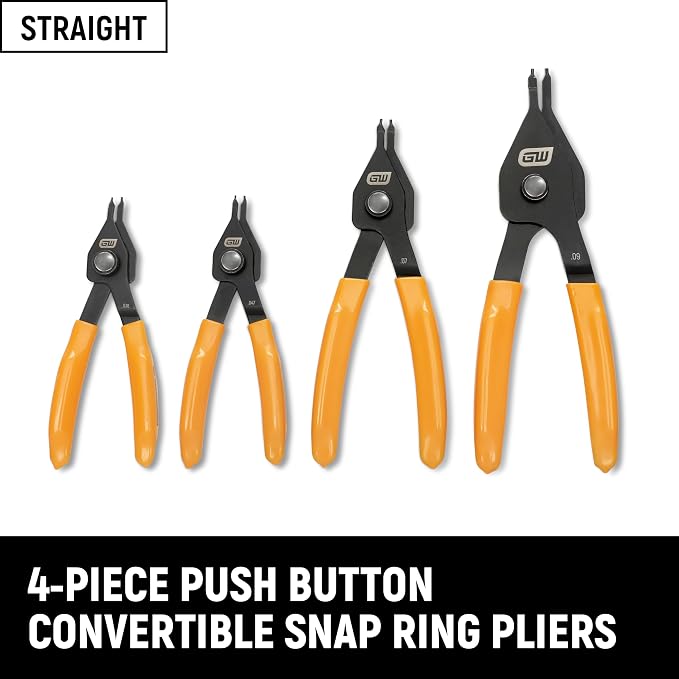 GEARWRENCH 4 Pc Convertible Straight Snap Ring Pliers | 89712