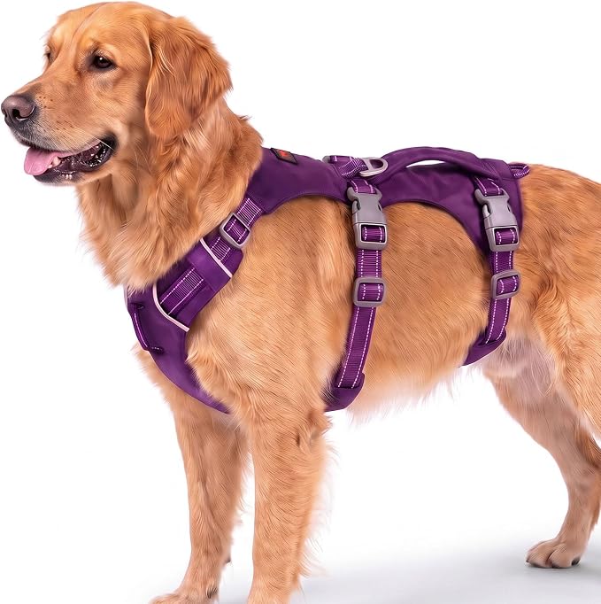 Tuff Pupper Escape Proof Dog Harness for Extra Large Dogs | No Pull Lightweight Adjustable Harness | No Escape Multifunctional Outdoor Pet Gear | Strong Durable Breathable | Secure Comfortable Fit