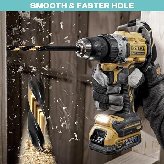 29Pcs Cobalt Drill Bit Set 1/16"-1/2", HSS with Black and Gold Finish, Twist Jobber Drill Bit Kit with Index Case for Cast Iron, Hard Metal, Stainless Steel, Plastic and Wood