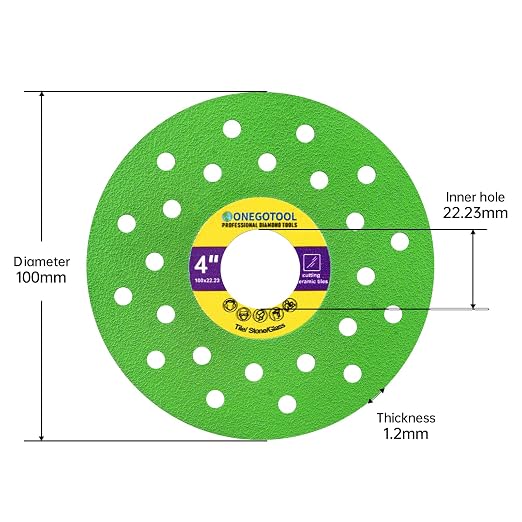 4 inch Tile Cutter Diamond Saw Blade for Angle Grinder Porcelain Ceramic Glass Marble Cutting Tools Grinding disc (5pcs)