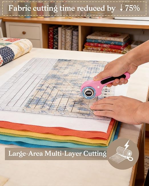Upgrade Clear Stripology XL Slotted Quilting Ruler, 17-3/4" x 22" with Non-Slip Shatterproof Acrylic for Cutting Sewing Fabric Strips in Patchwork, Calibration Square Grid Template Marked up to 12.5"