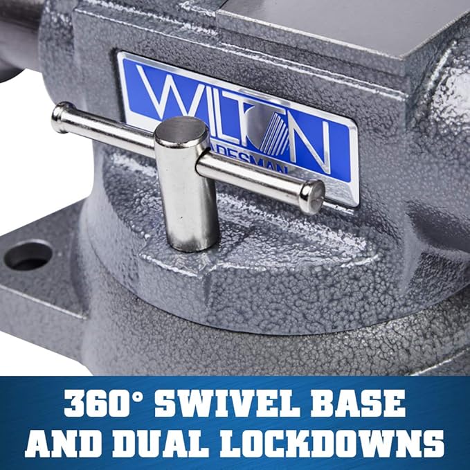 Wilton Tradesman Bench Vise, 5-1/2" Jaw Width, 5" Max Jaw Opening, 3-3/4" Throat (Model 1755)