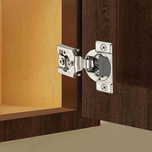 10 Pack (5 Pairs) 3/4" Overlay Soft Close Cabinet Hinges, Satin Nickel Stainless Steel Concealed Hinges with 3D Self-Closing for Face Frame Doors & Kitchens