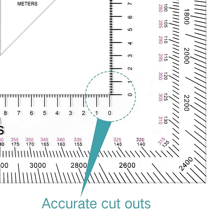 Zonon 5 Inch Military Map Protractor Military Style Utm/mgrs Coordinate Scale Map Perfectly Cut Land Navigation Protractor Maps Reading and Grid Coordinate Reader