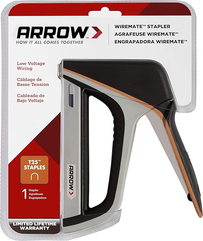 Arrow T25X Heavy Duty Staple Gun for Low Voltage Cables and Wires, Christmas and Holiday Lights, and Lighted Decorations