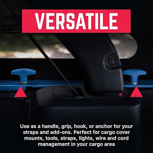GPCA Quick Release Tie Down GP Anchor PRO, Wrangler JL 2018-2025 | w/o Nut, M8 25mm Thumbscrew, Hardtop Removal, Jeep Accessories & Cargo Tie Down (6PC, Blue)