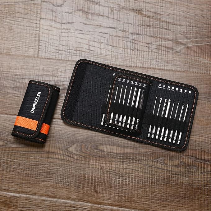 Dandeeler 30 Piece 4 Long Security Bit Set Torx Hex Slotted Phillips Square Pozidriv, with Tool Bag 30pc Long 4inch