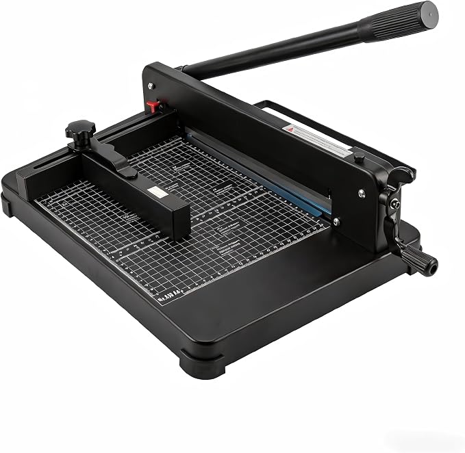Heavy Duty Paper Cutter Guillotine 12 Inch Cutting Length Capacity Up to 400 Sheets Ideal for Offices Schools Print Shops Professional Quality Trimmer for Precision Cutting