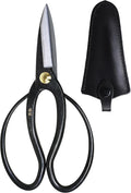 KAKURI Bonsai Scissors Long Blade Made in Japan 8", Japanese Carbon Steel Blade, Large Okubo Shears for Bonsai and Garden Use